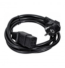 Gembird Type F/C19 1.8m Black Power plug type F C19 coupler