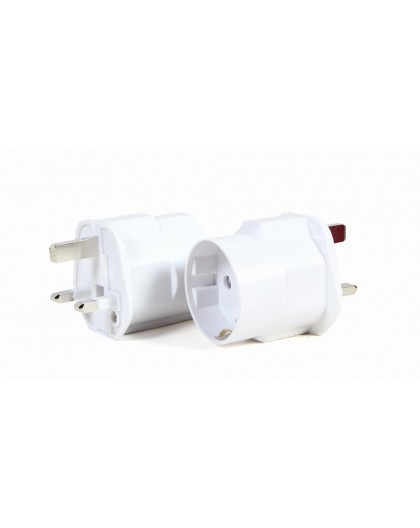 Gembird A-AC-EUFUKM-01 AC power adapter, EU Schuko socket to UK plug, 13 A