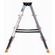 Krause Dopplo double-sided step ladder silver