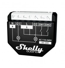 Shelly Qubino WAVE 2PM Smart switch Black