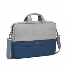 Rivacase 7532 39.6 cm (15.6") Briefcase Blue, Grey