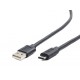 Gembird USB-A/USB-C, 1m USB cable USB 2.0 USB A USB C Black