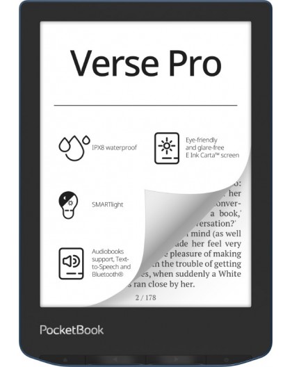 PocketBook Verse Pro e-book reader Touchscreen 16 GB Wi-Fi Black, Blue