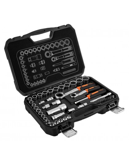 1/4" + 3/8" Through-Hole Socket Set, 46 pcs.