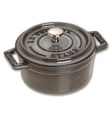 Staub Mini Round Cast Iron Pot - 250 ml, Graphite