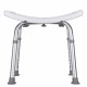 Rectangular shower stool with height adjustment