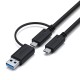 Satechi Triple 4K Display Wired Dock Black, Silver
