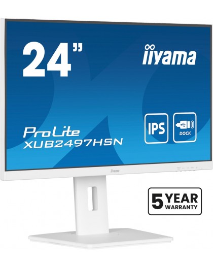 iiyama ProLite 24" IPS technology panel with USB-C dock and RJ45 (LAN)