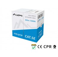LANBERG CABLE SFTP CAT.5E 305M WIRE CU GRAY