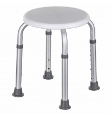 Round aluminium shower stool