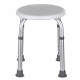 Round aluminium shower stool
