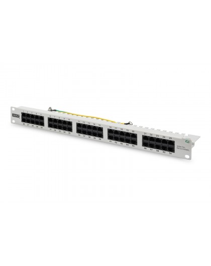 Digitus CAT 3 ISDN patch panel, unshielded, grey