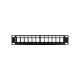 LANBERG PATCH PANEL BLANK 12 PORT 1U 10" BLACK