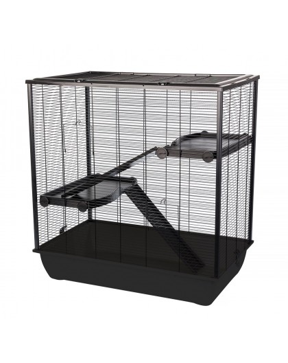 INTER-ZOO Frodo + Plastic Black - cage for a hamster