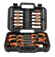 Screwdriver and bit set, 58 pcs.