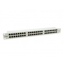 Equip 48-Port Cat.6 Shielded Patch Panel, Light Grey