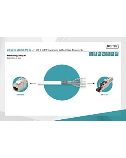 CAT.7 Install. Cable DIGITUS, S/FTP, Dca, 305m