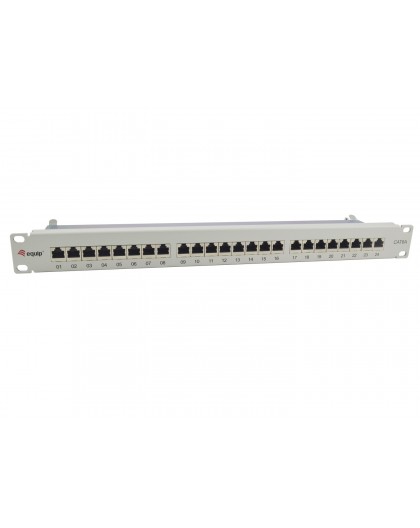 Equip 24-Port Cat.6A Shielded Patch Panel, Light Grey