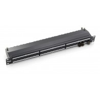Equip 24-Port Cat.6A Shielded Patch Panel, Black