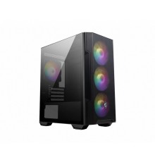 MSI MAG FORGE M100R computer case Micro Tower Black, Transparent