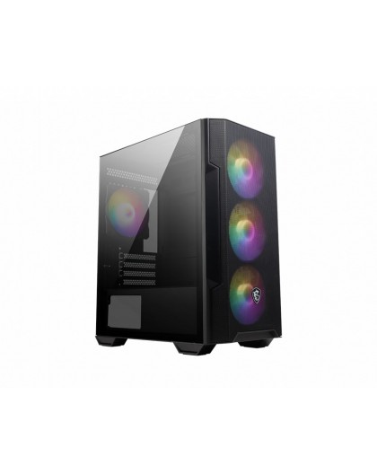 MSI MAG FORGE M100R computer case Micro Tower Black, Transparent