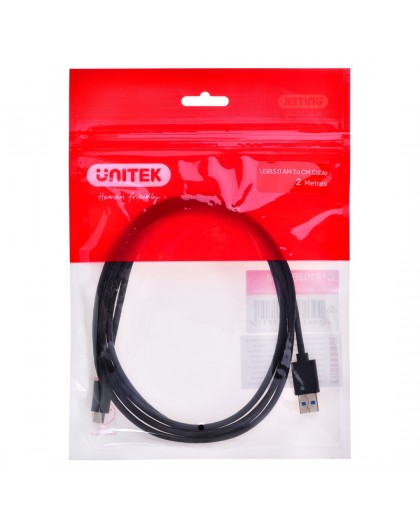 UNITEK CABLE USB-C, USB-A, 5 GBPS, 2M