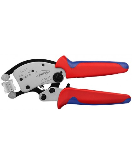 Knipex Twistor16 Crimping Tool Black, Blue, Red, Silver