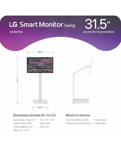 LG LCD 32U889SA-W 32" white
