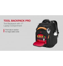 Wenger PROFESSIONAL 17" Tool Backpack, Black