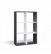 MALAX 2X3 SHELVING UNIT, ANTHRACITE/WHITE