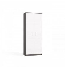 OLIV 2D CLOSED SHELVING UNIT, ANTHRACITE/WHITE SET