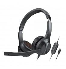 HEADPHONES WITH MICROPHONE CHAT USB