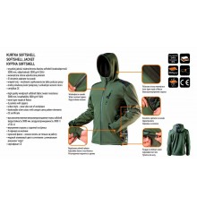 Softshell jacket CAMO, size L