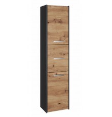Topeshop S43 ANTRACYT/ARTISAN office bookcase