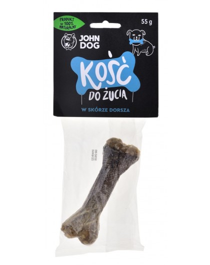 JOHN DOG Chewing bone with cod - dog chew - 12 cm