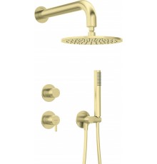 Concealed shower set with overhead shower