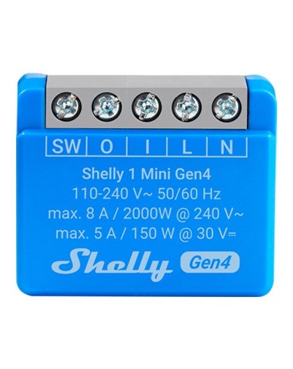 SHELLY 1 Mini Gen4 Smart switch Blue 2 pcs