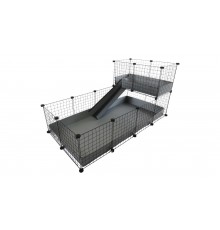 C&C Modular cage 4x2 + Loft 2x1+ grey ramp