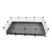 C&C Modular cage 4x2 145 x 75 cm silver