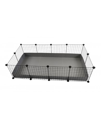 C&C Modular cage 4x2 145 x 75 cm silver