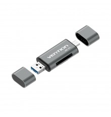 Vention USB3.0 Multi-function Card Reader Gray Metal Type