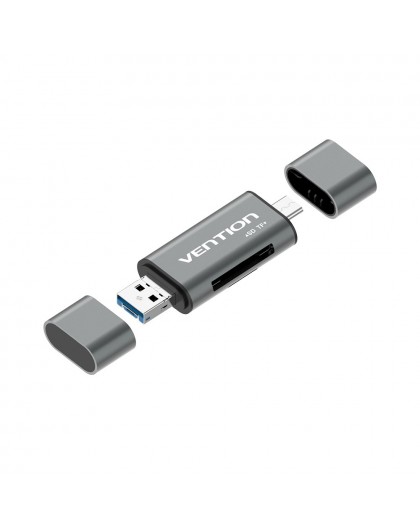 Vention USB3.0 Multi-function Card Reader Gray Metal Type