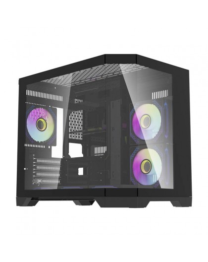 Darflash FT418 computer case + 6 aRGB fans (black)