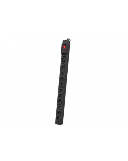 Armac Multi M12 | Power strip | surge protector, 12 sockets, 5m cable, black