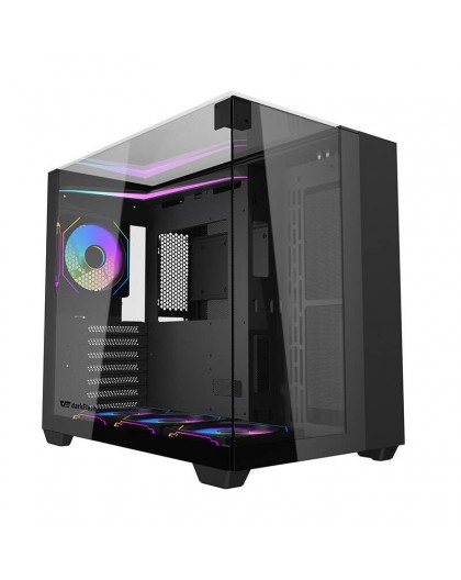 Darkflash TH285 computer case (black) + 4 fans