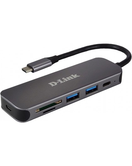 D-Link 5-in-1 USB-C Hub with Card Reader DUB-2325