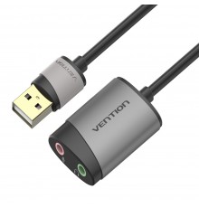Vention USB External Sound Card 0.15M Gray Metal Type