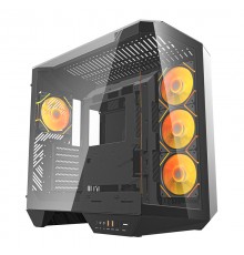 Darkflash DY470 computer case (black) + 4 fans + GPU bracket