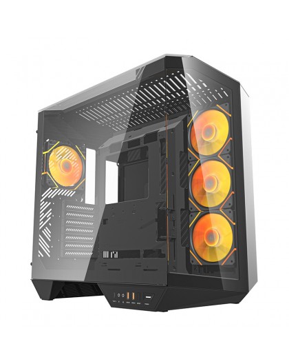 Darkflash DY470 computer case (black) + 4 fans + GPU bracket