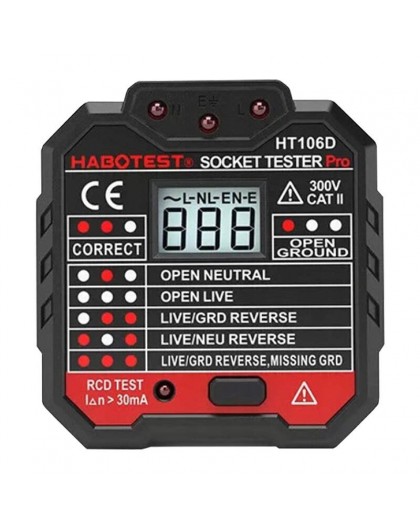 Socket tester with digital display Habotest HT106D